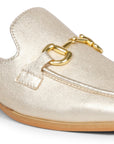 Savannah Metallic Flat Mules Gold