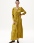 Metal Buckle Detailed Stylish Khaki Dress Fınal Item - Porterist 2