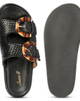 Saint G Venice Flat Sandals Footwear Black