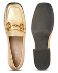 Saint G Jacqueline Metallic Loafers Gold