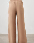 Mizalle Wide Leg Pants Beige Apparel Beige
