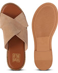 Vivi Blu Blossom Flats Footwear Beige