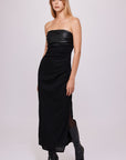 Leather Strapless Dress Black K Fınal Item - Porterist 1