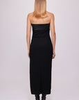 Leather Strapless Dress Black K Fınal Item - Porterist 4