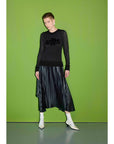 Pleated Skirted Long Dress Black Bri̇ Fınal Item - Porterist 2