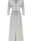 Gray Draped Detail Dress