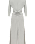 Gray Draped Detail Dress