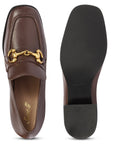 Saint G Isha Heeled Loafers Coffee
