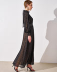 Beaded Organza Tulle Dress Black Fınal Item - Porterist 4