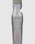 Nicole Disco Silver Cutout Midi Dress Fınal Item - Porterist 1