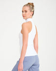 White Turtleneck Sleeveless Basic Stylish Blouse Fınal Item - Porterist 2