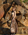 Leopard Print Satin Midi Skirt Fınal Item - Porterist 2
