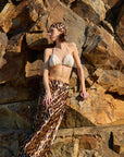 Leopard Print Satin Midi Skirt Fınal Item - Porterist 3