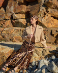 Leopard Print Satin Midi Skirt Fınal Item - Porterist 4