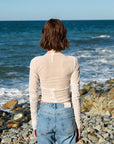Tulle Button Blouse White Fınal Item - Porterist 4