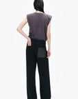 Anthracite V-Neck Padded T-Shirt