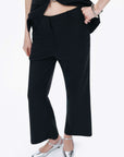 Black Double-Pleated Pants