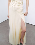 Yellow Accessory Detailed Maxi Dress