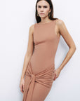 Cinnamon Backless Maxi Dress