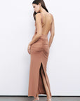 Cinnamon Backless Maxi Dress