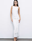 Ecru Backless Maxi Dress