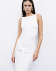 Ecru Backless Maxi Dress