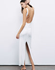 Ecru Backless Maxi Dress