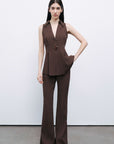 Brown Flared Pants