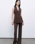 Brown Flared Pants