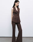 Brown Flared Pants