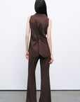 Brown Flared Pants