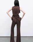 Brown Flared Pants