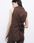 Coffee Accessory Detailed Blouse