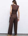 Coffee Pleated Pants