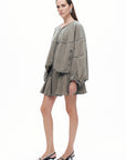 Khaki Asymmetrical Cut Jacket