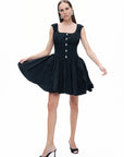 Black Corset Design Mini Dress