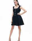 Black Corset Design Mini Dress