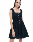 Black Corset Design Mini Dress