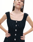 Black Corset Design Mini Dress