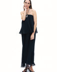 Black Halter Neck Maxi Dress