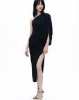 Black Halter Neck Maxi Dress