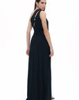 Black One Shoulder Maxi Dress