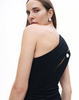 Black One Shoulder Maxi Dress