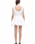 White Balloon Skirt Mini Dress