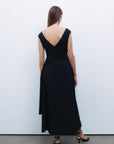 Black Tie Detail Midi Dress