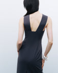 Anthracite Cut-Out Detailed Midi Dress