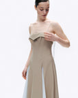 Beige Corset Look Dress