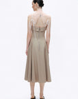 Beige Corset Look Dress