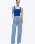 Saxe Printed Detail Crop Top