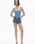 Indigo Mini Denim Shorts